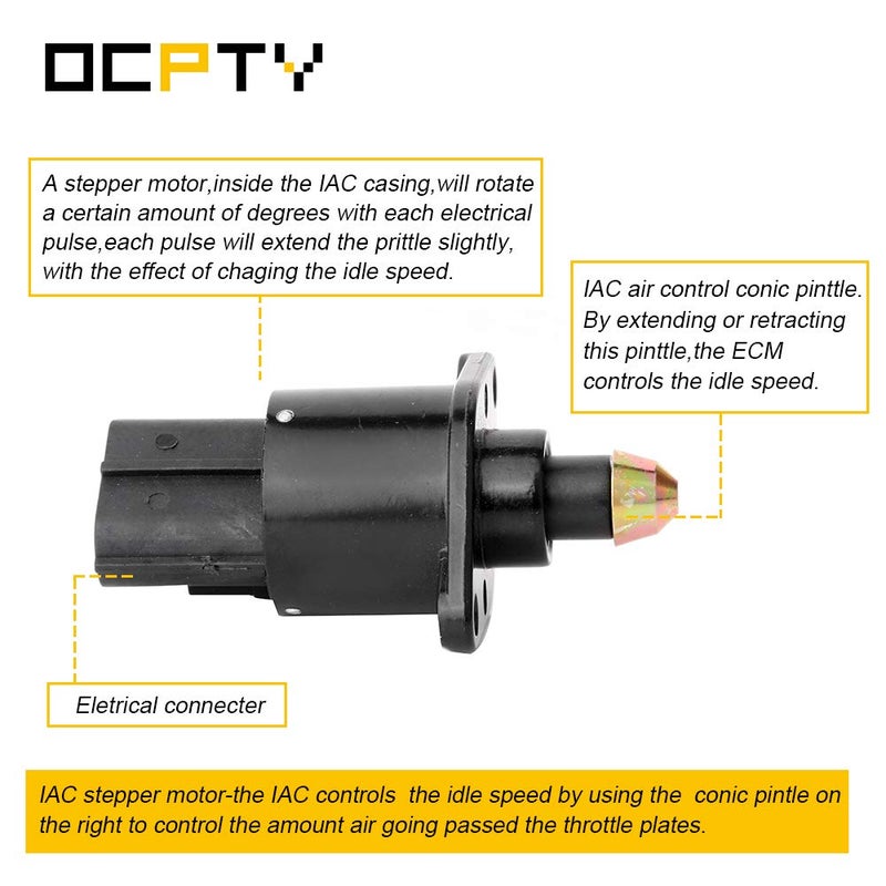 OCPTY 2H1094 2171783 4874373 Idle Air Control Valve for 1999-2002 for Dodge Dakota | 1998-2001 for Jeep Cherokee | 1998-2004 for Jeep Grand Cherokee | 1998-2004 for Jeep Wrangler iac valve - Image 3